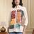 Yufta white pure cotton patchwork shirt style top with lining
