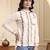 Yufta white pure cotton patchwork shirt top