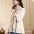Yufta white pure cotton patchwork shirt top