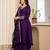 Yufta violet zari wor a-line vichitra silk kurta palazzo dupatta set