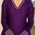 Yufta violet zari wor a-line vichitra silk kurta palazzo dupatta set