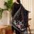 Yufta black resham embroidery a-line chanderi silk kurta trouser dupatta set