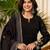 Yufta black resham embroidery a-line chanderi silk kurta trouser dupatta set