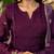 Yufta purple resham embroidery a-line chanderi silk kurta trouser dupatta set