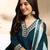 Stylish designer rayon biscuit slub fabric embroidery work kurta set with chanderi jaquard dupatta