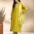 Stylish designer rayon biscuit slub fabric embroidery work kurta set with chanderi jaquard dupatta