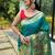 Rama Green Rich Paithani silk blend Saree