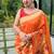 Orange Rich Paithani silk blend Saree