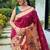 Dark Magenta Rich Paithani silk blend Saree