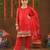 Red Cotton & Georgette Rangrez Suit Set with Gotta Work for Kids - Festive Wear