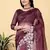 Wine Color Twill Net Cut Work Border Saree