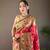 Red Paithani silk blend Saree