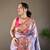Lavender Paithani silk blend Saree