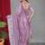 Lavender Color Twill Net Multi Color Embroidery Work Saree
