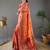 Orange Paithani silk blend Saree