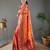 Orange Paithani silk blend Saree