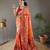 Orange Paithani silk blend Saree
