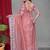 Peach Color Twill Net Multi Color Embroidery Work Saree