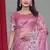 Pink Color Twill Net Multi Color Embroidery Work Saree