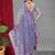 Purple Color Twill Net Multi Color Embroidery Work Saree