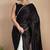 Black Two Tone Pari Lace Border Satin Saree