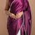 Dark Plum Two Tone Pari Lace Border Satin Saree
