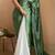 Green Two Tone Pari Lace Border Satin Saree