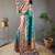 Rama Green Paithani silk blend Saree