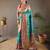 Rama Green Paithani silk blend Saree
