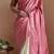 Pink Two Tone Pari Lace Border Satin Saree