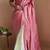 Pink Two Tone Pari Lace Border Satin Saree