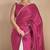 Rani Pink Two Tone Pari Lace Border Satin Saree