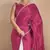 Rani Pink Color Two Tone Pari Lace Border Satin Saree