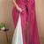 Rani Pink Two Tone Pari Lace Border Satin Saree