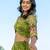 Dazzling Green Thread Embroidered Silk Mehendi Wear Lehenga Choli