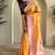 Yellow silk blend Sarees 