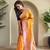Yellow silk blend Sarees 
