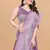 Lavender Color Twill Net With Embroidery Work Saree