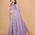 Lavender Color Twill Net With Embroidery Work Saree