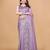 Lavender Color Twill Net With Embroidery Work Saree