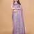Lavender Color Twill Net With Embroidery Work Saree