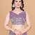 Lavender Color Twill Net With Embroidery Work Saree