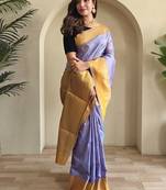 Lavender silk blend Sarees 
