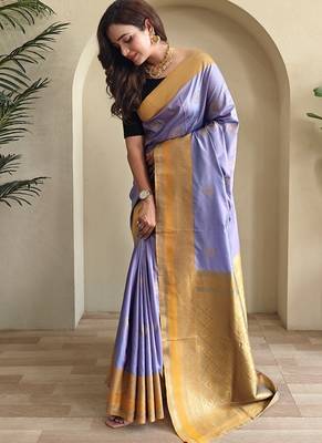 Lavender silk blend Sarees  2