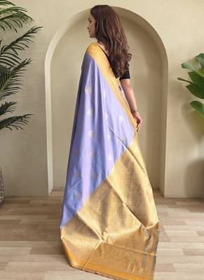 Lavender silk blend Sarees  4