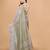 Olive Color Twill Net With Embroidery Work Saree
