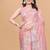 Peach Color Twill Net With Embroidery Work Saree