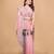 Peach Color Twill Net With Embroidery Work Saree