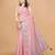 Peach Color Twill Net With Embroidery Work Saree