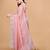 Peach Color Twill Net With Embroidery Work Saree